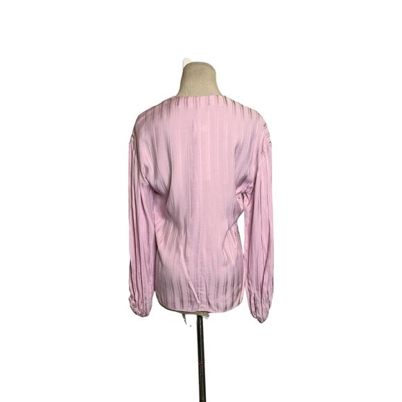 Joie Pink Cadmar Satin Button Long Sleeves Blouse size XXS - Picture 11 of 12